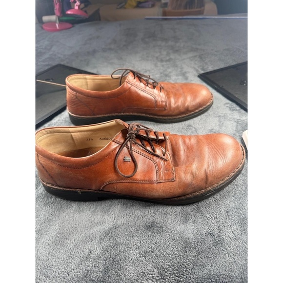 Finn Comfort Lace-up Mens Size 11.5 Brown Comfort Leather European Crafted - Picture 2 of 5